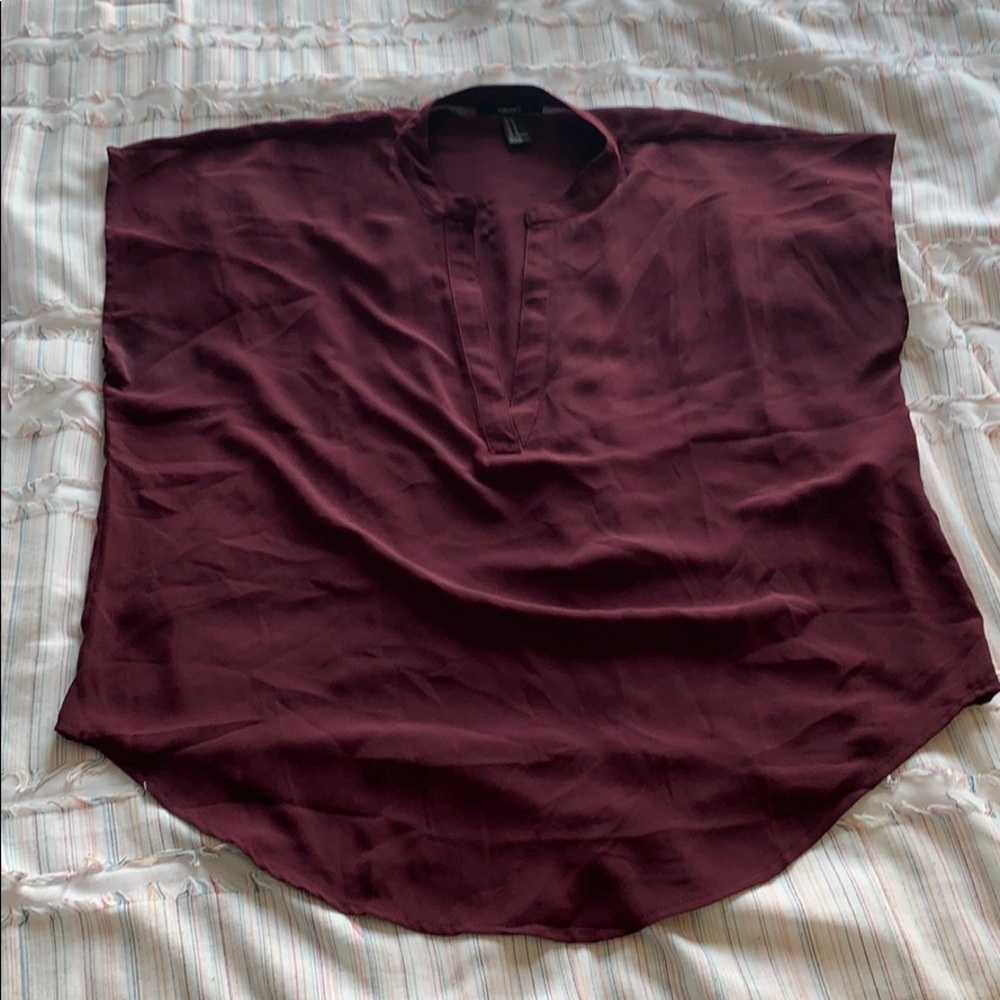 forever 21 short sleeve blouse